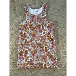 Cheeky Plum floral corduroy dress 8Y